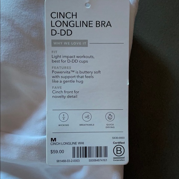 Athleta CINCH LONGLINE  bra D-DD - Picture 2 of 8